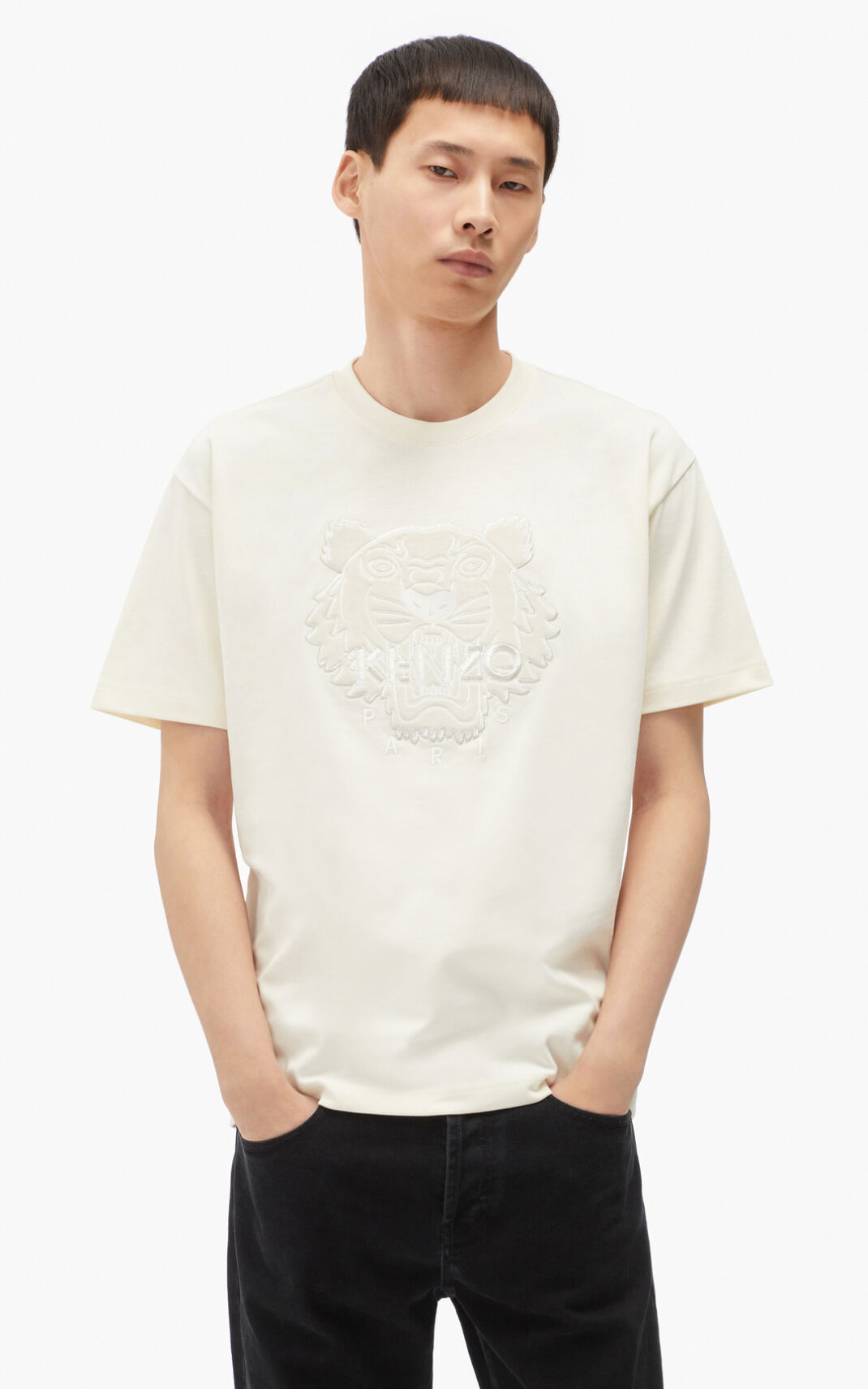 Kenzo The Vinter Capsule Tiger T-shirts Herre - Hvide DK-330842